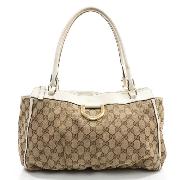 Auth Gucci Tote Bag Brown Canvas #15604G10